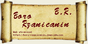 Boro Ržaničanin vizit kartica
